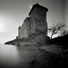 pinhole picture of hotin fortress near chernivtsi ukraine